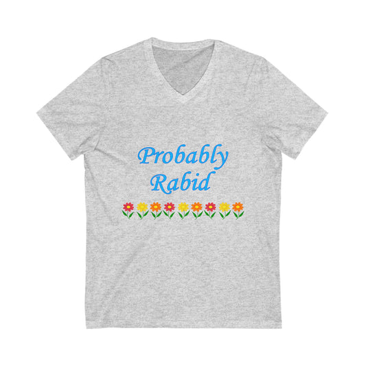 Probably Rabid Floral V Neck Tee