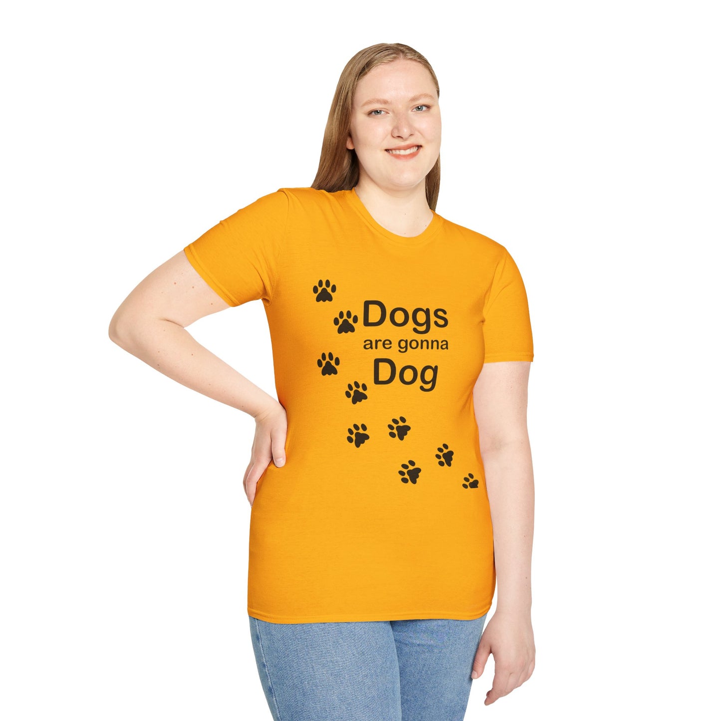 Dogs Are Gonna Dog Poly Blend Crew Neck T-Shirt