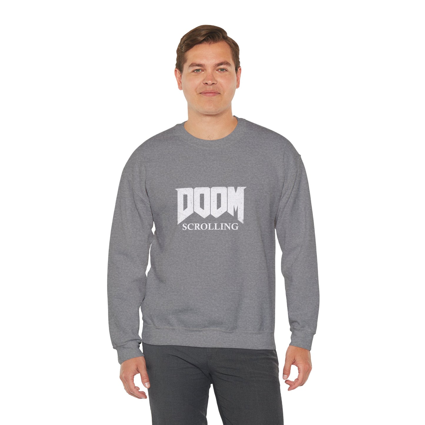 Doom Scrolling Crewneck Sweatshirt - Cozy and Comfy for Casual Days