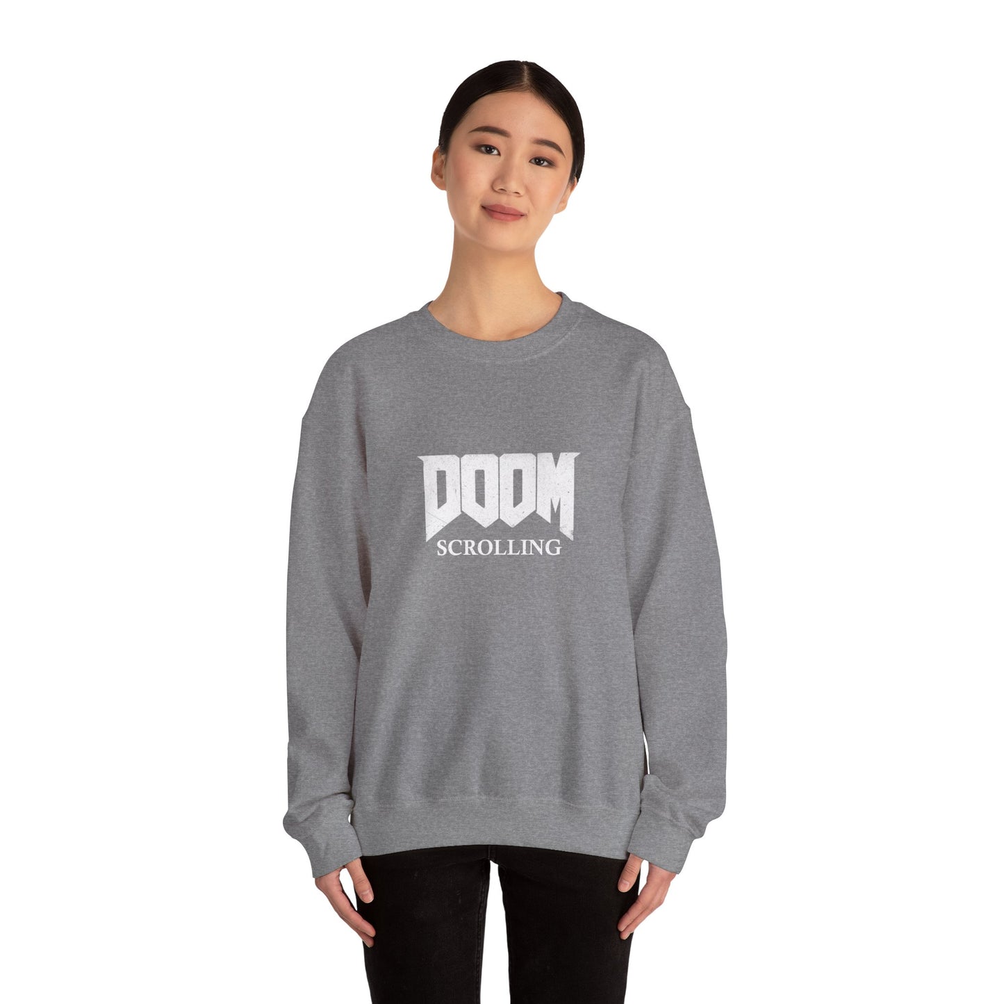 Doom Scrolling Crewneck Sweatshirt - Cozy and Comfy for Casual Days