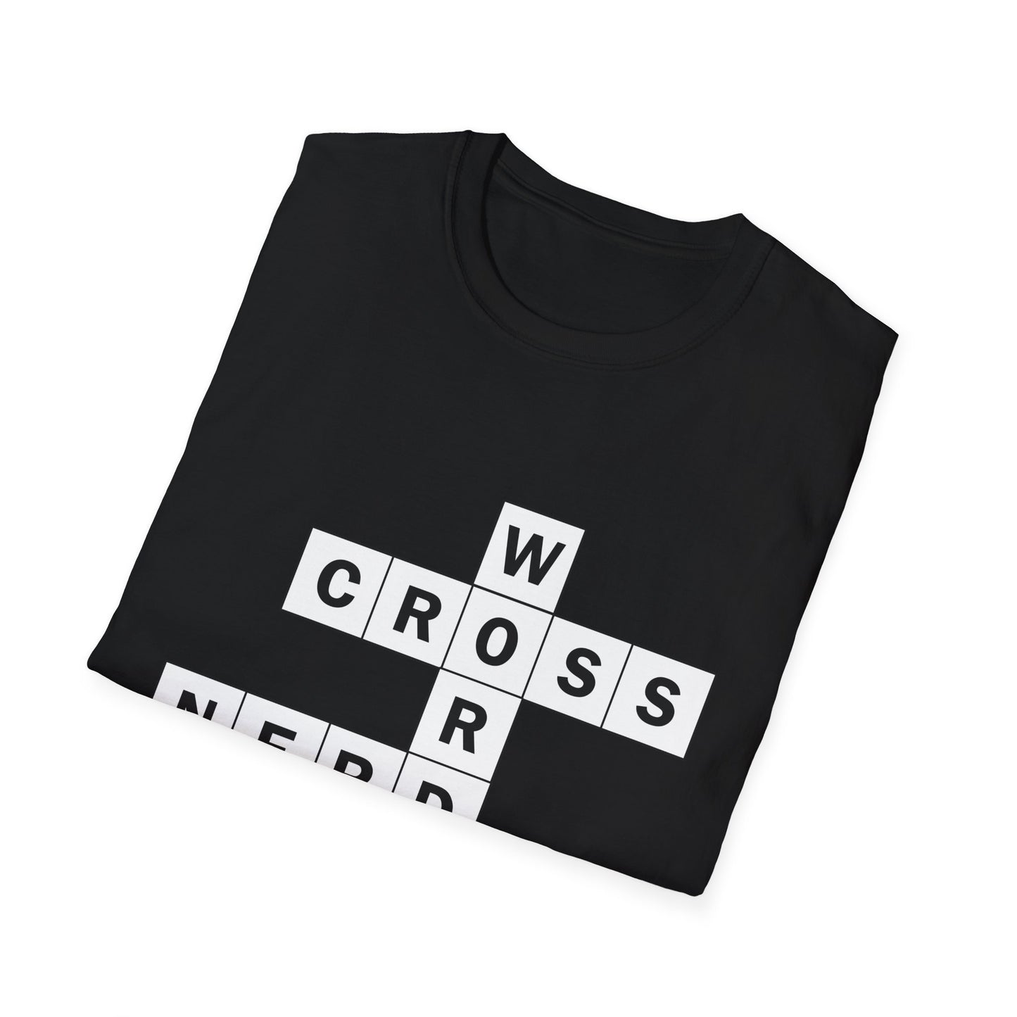 Crossword Nerd Poly Blend Crew Neck T-Shirt - Perfect for Word Game Lovers
