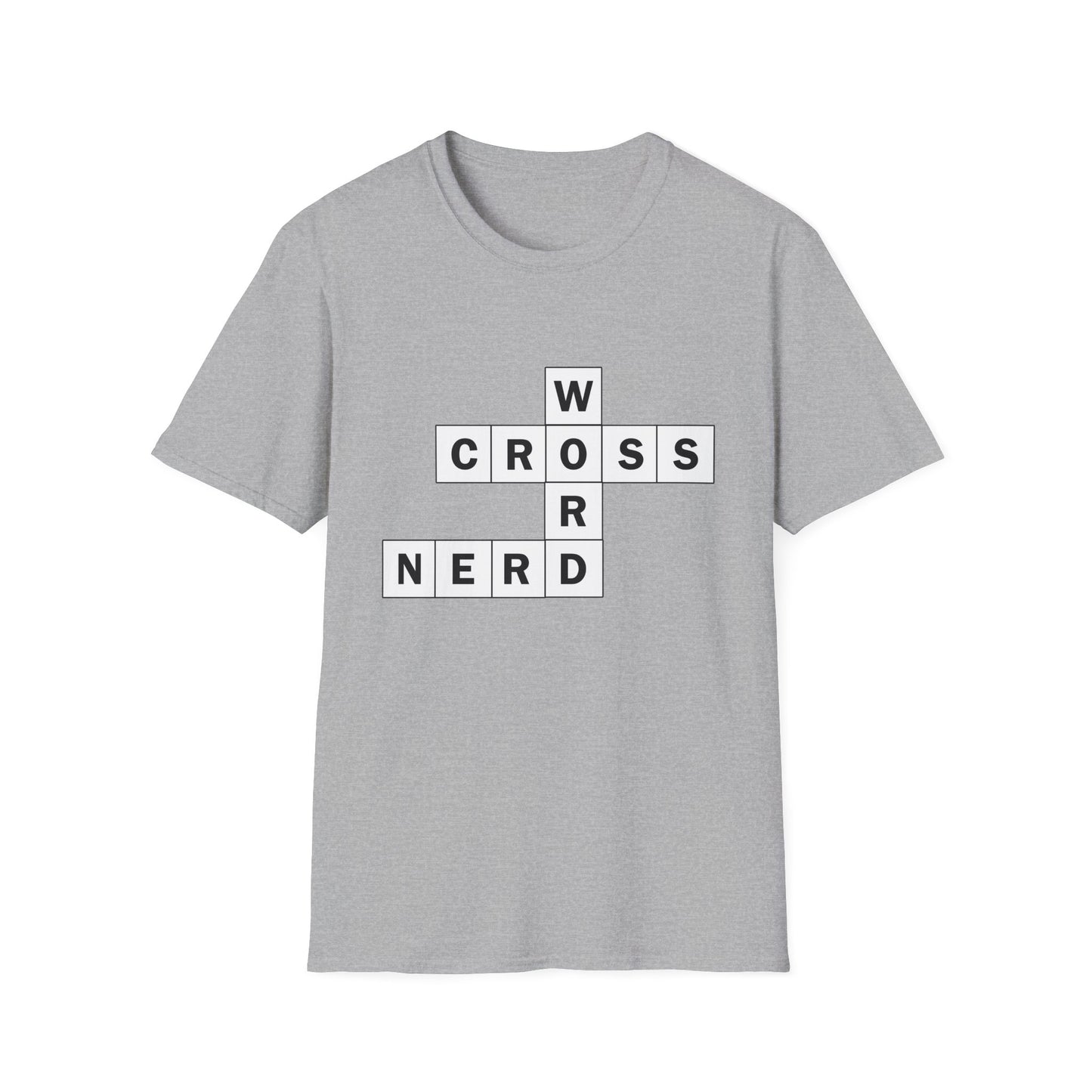 Crossword Nerd Poly Blend Crew Neck T-Shirt - Perfect for Word Game Lovers