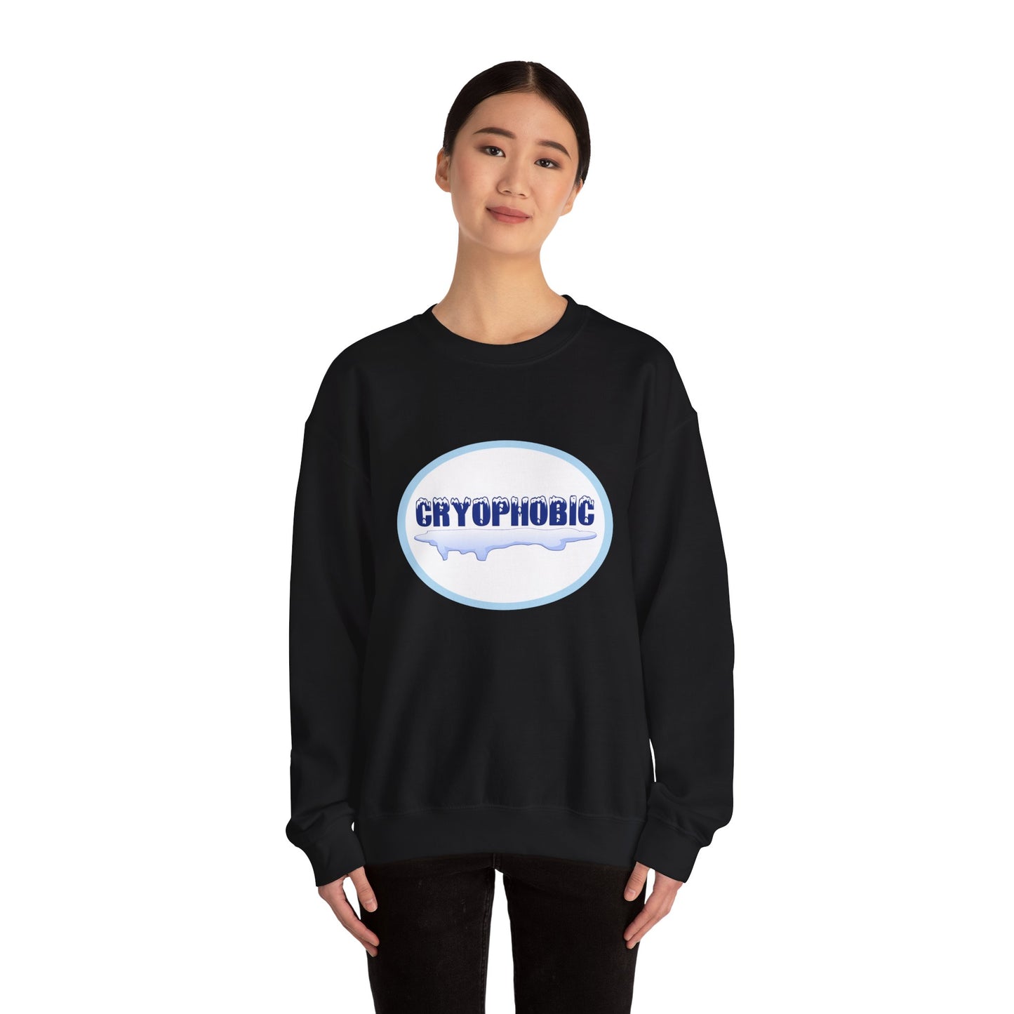 Cryophobic Crewneck Sweatshirt - Cool Graphic for Cold Weather Haters