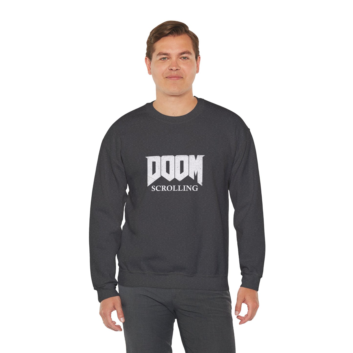 Doom Scrolling Crewneck Sweatshirt - Cozy and Comfy for Casual Days