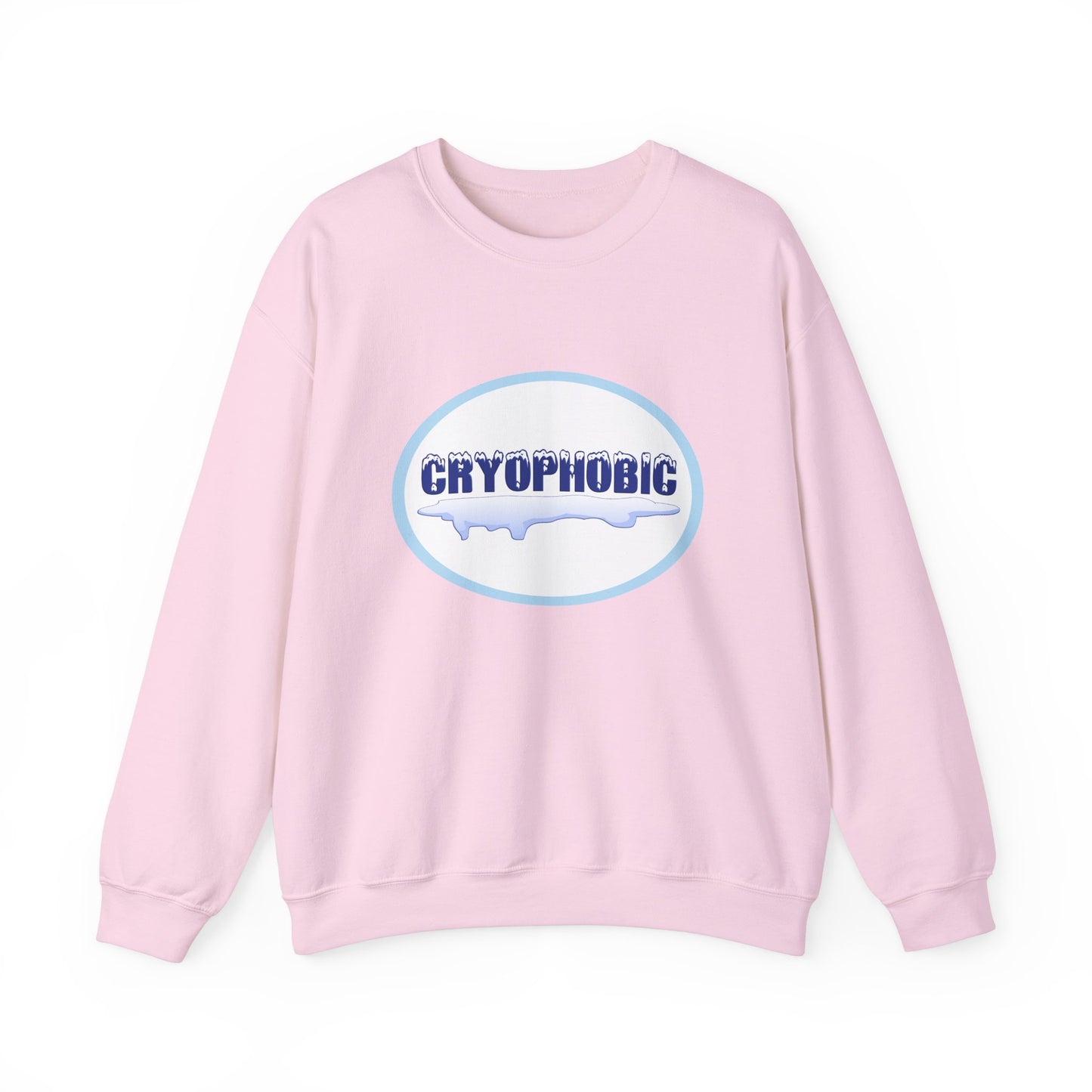 Cryophobic Crewneck Sweatshirt - Cool Graphic for Cold Weather Haters