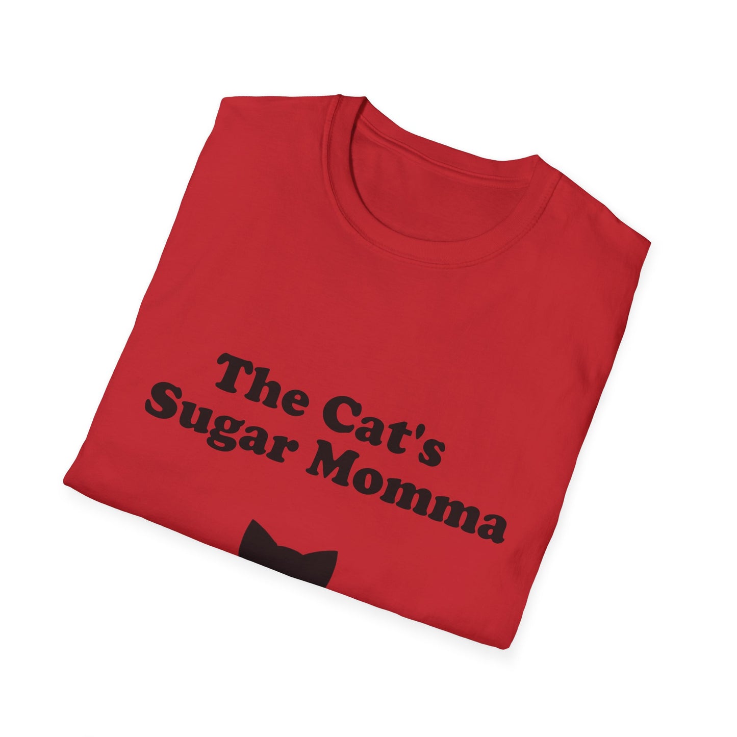 The Cat's Sugar Momma Poly Blend Crew Neck T-Shirt - Perfect for Cat Lovers