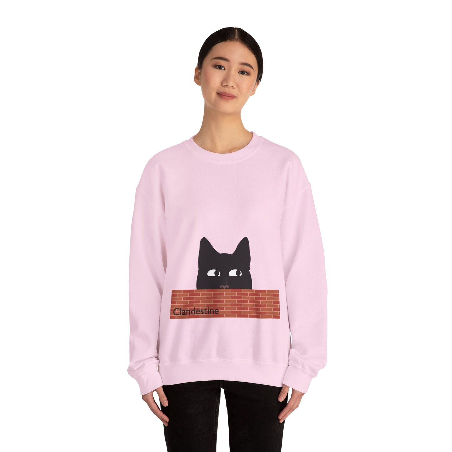 Clandestine Cat Crewneck Sweatshirt