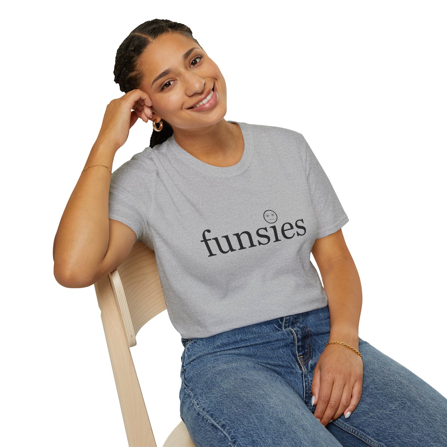 Funsies Poly Blend Crew Neck T-Shirt - Fun Graphic Tee for Casual Wear