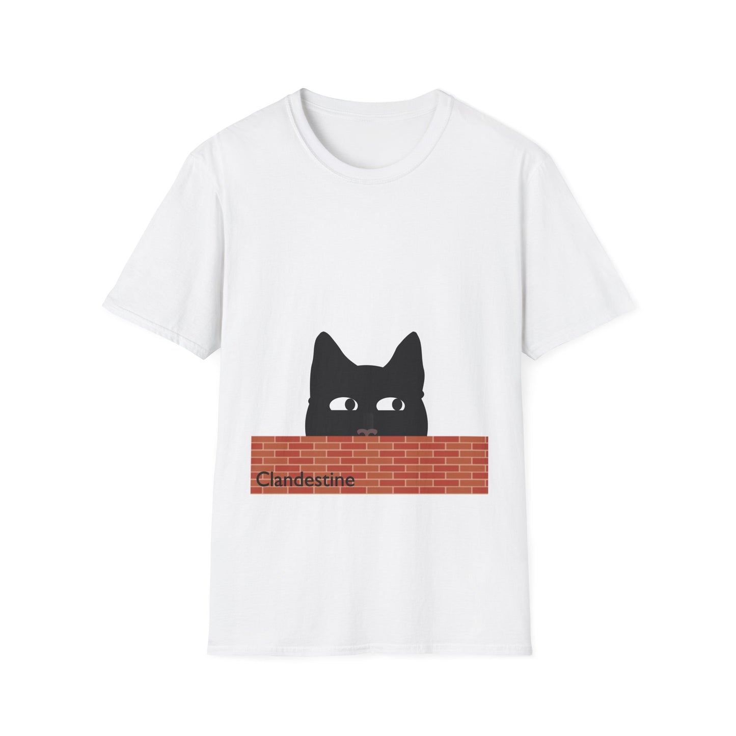 Clandestine Cat Poly Blend Crew Neck T-Shirt