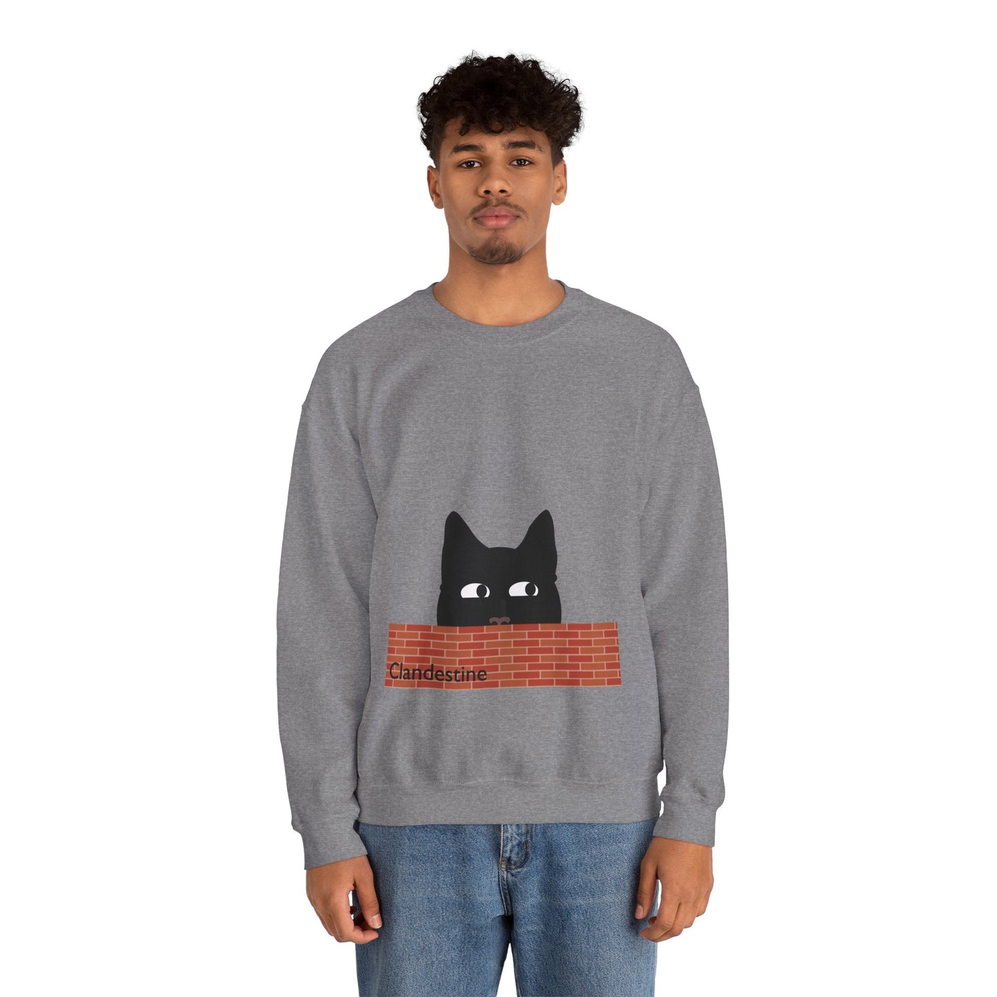 Clandestine Cat Crewneck Sweatshirt