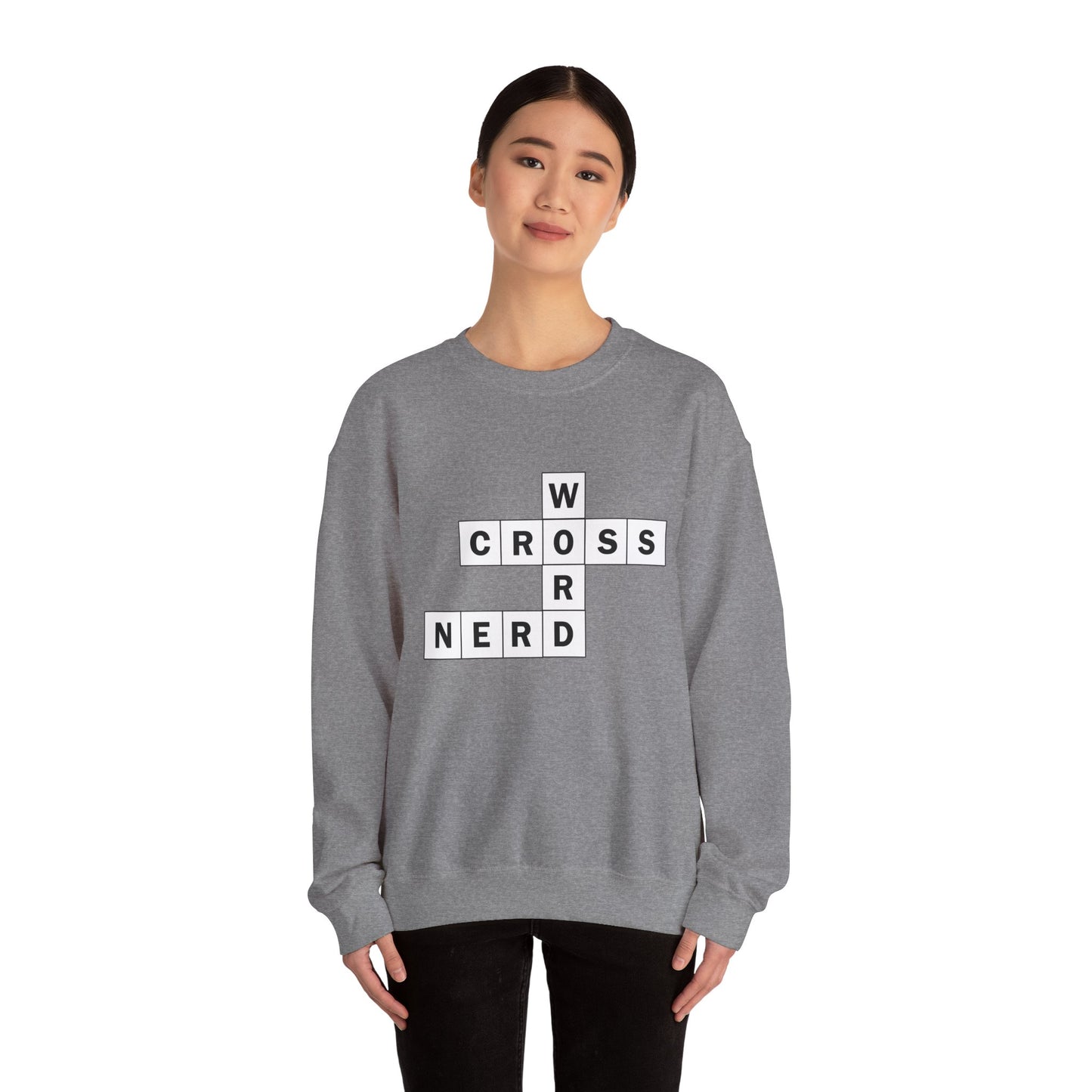 Crossword Nerd Crewneck Sweatshirt - Perfect for Word Game Lovers