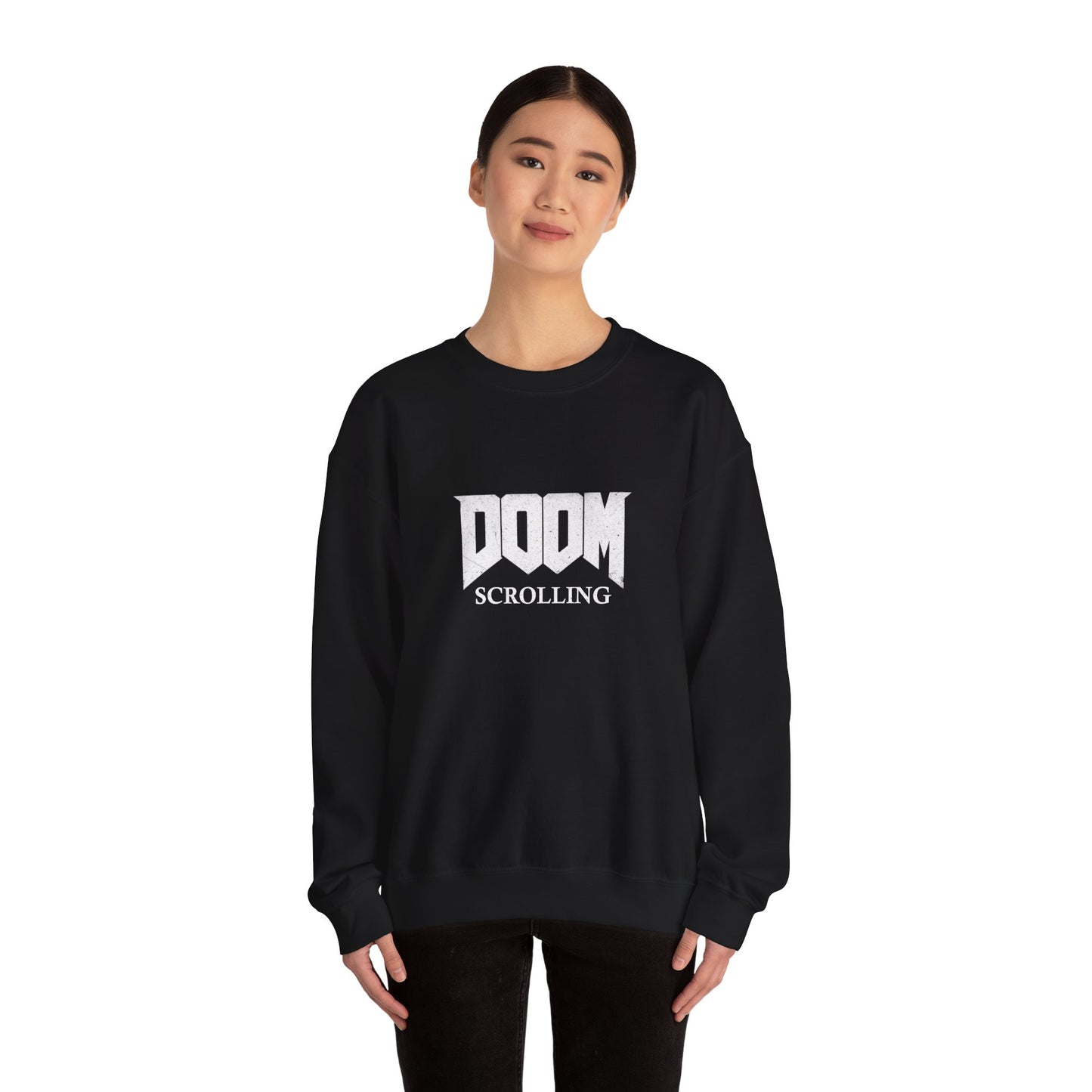 Doom Scrolling Crewneck Sweatshirt - Cozy and Comfy for Casual Days