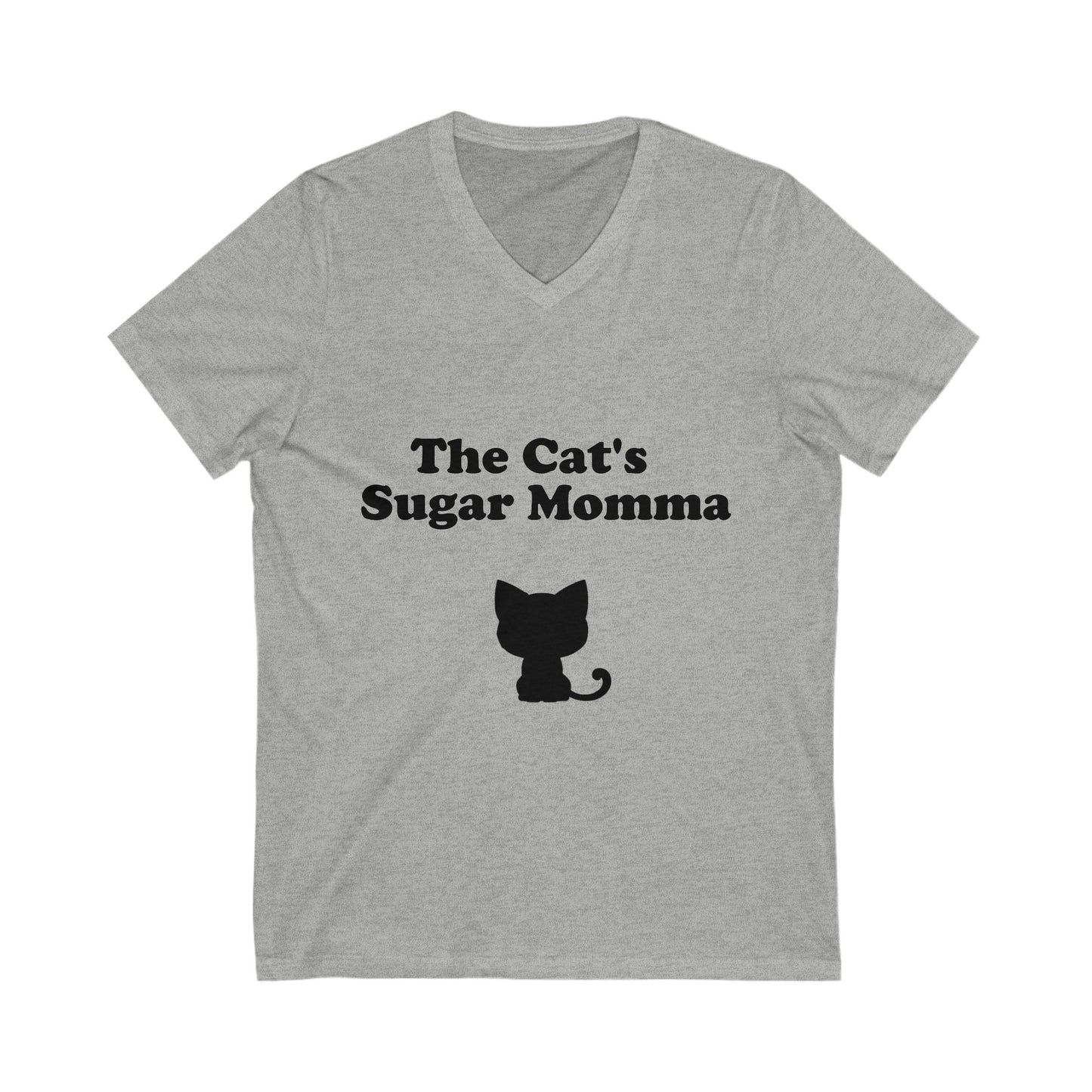 The Cat's Sugar Momma V-Neck Tee - Perfect Gift for Cat Lovers