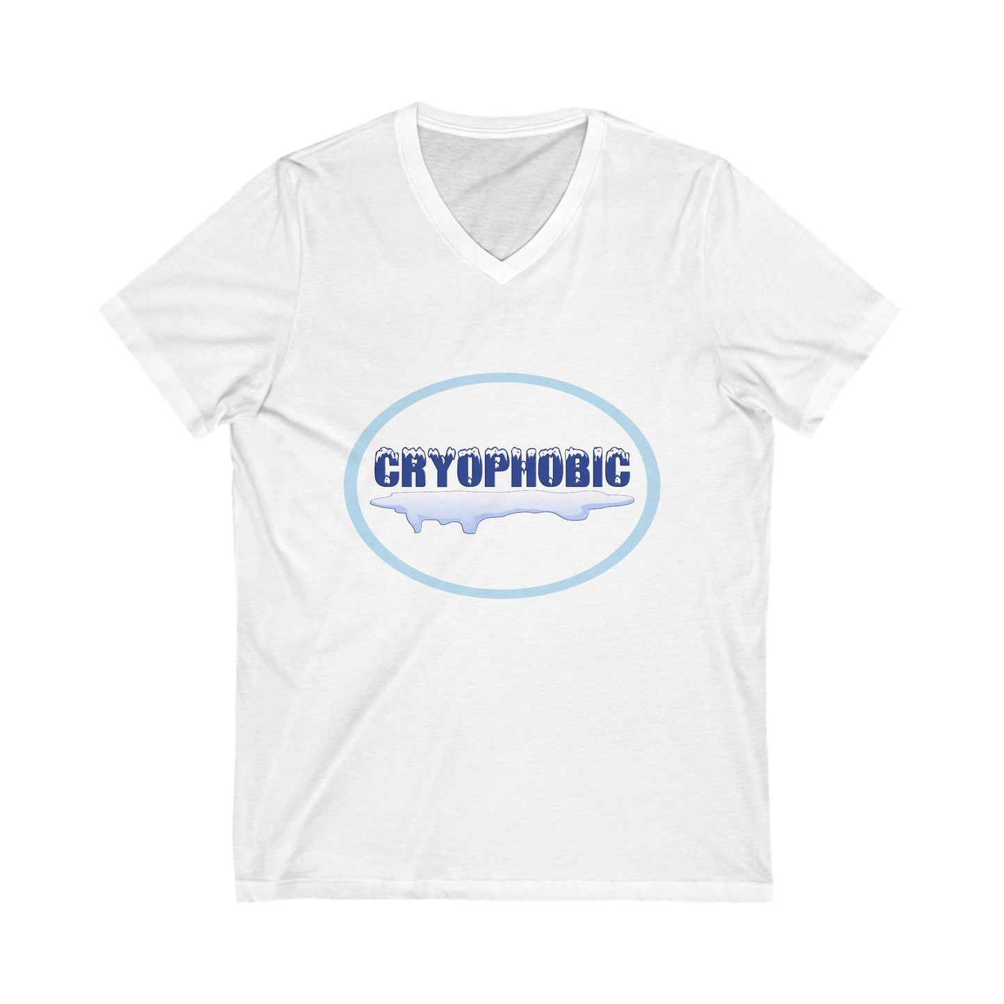 Cryophobic V-Neck Tee - Cool Graphic for Cold Weather Haters