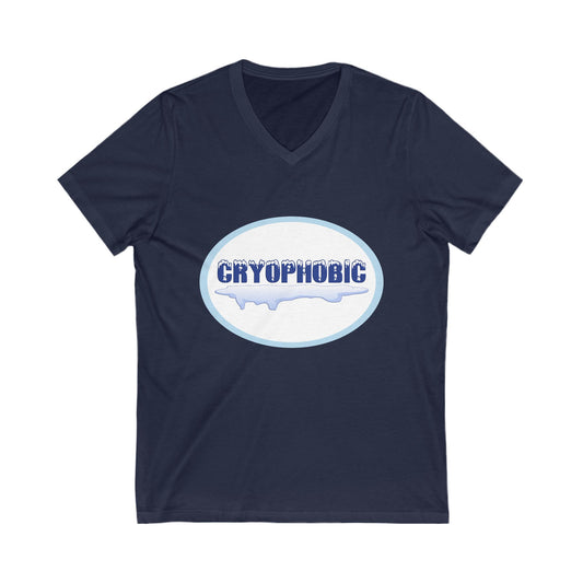 Cryophobic V-Neck Tee - Cool Graphic for Cold Weather Haters