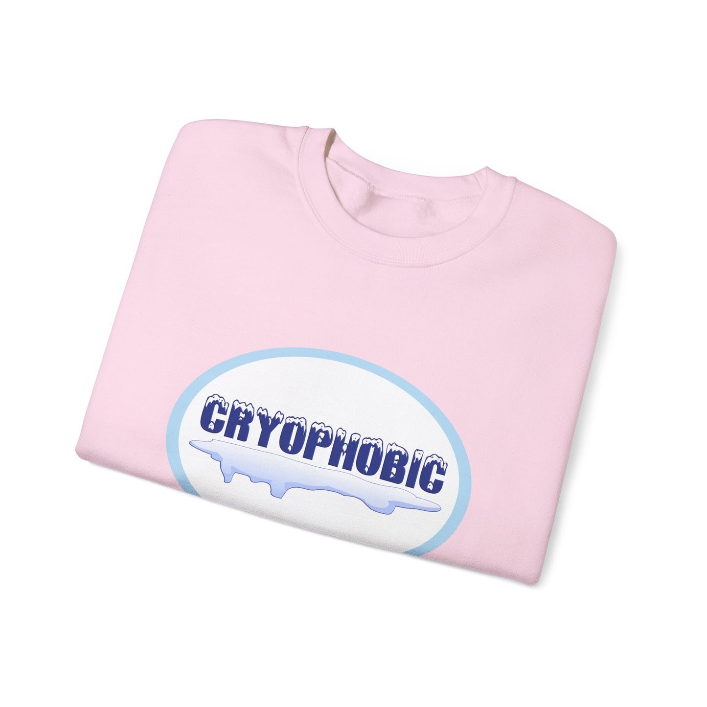 Cryophobic Crewneck Sweatshirt - Cool Graphic for Cold Weather Haters