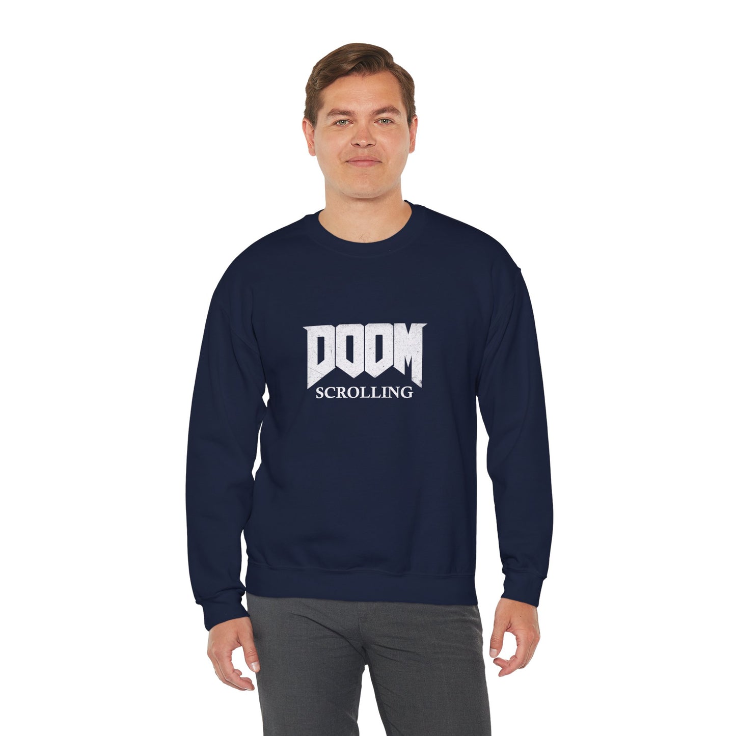 Doom Scrolling Crewneck Sweatshirt - Cozy and Comfy for Casual Days