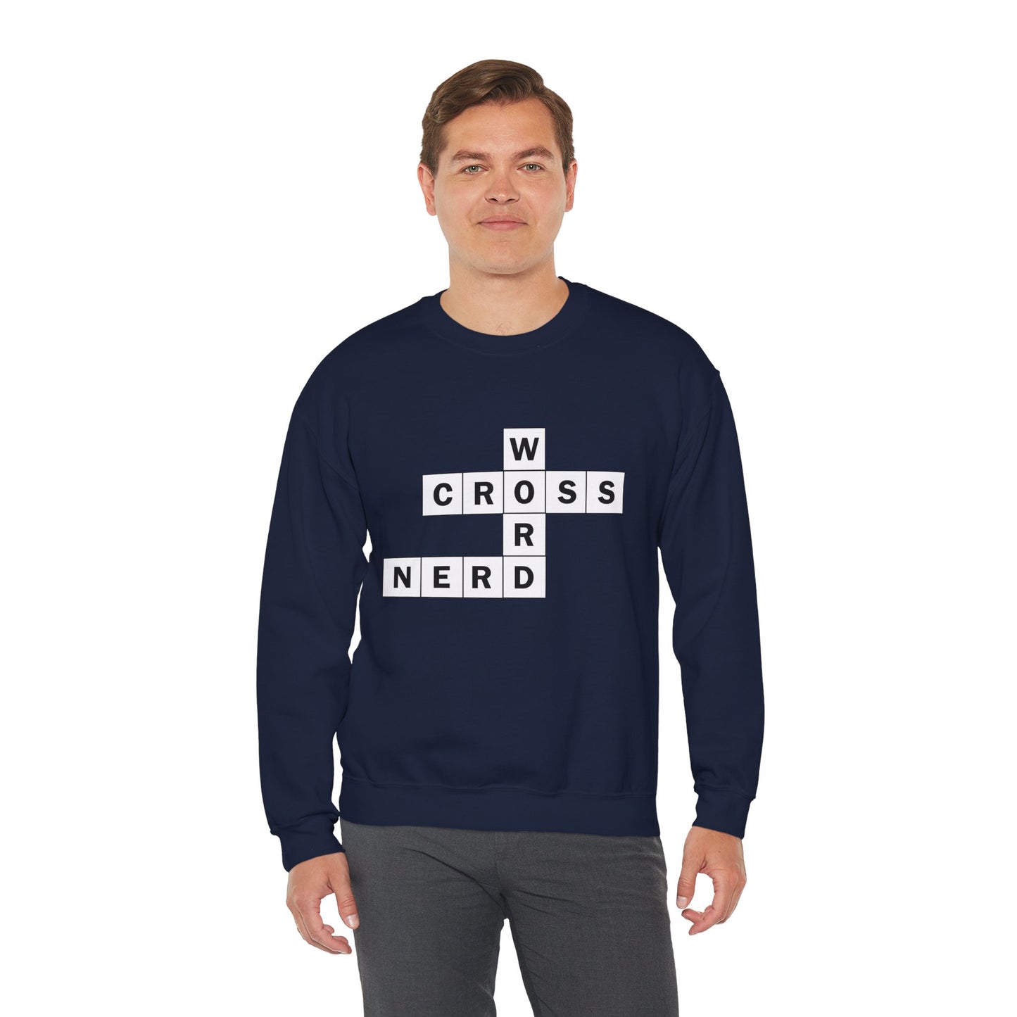 Crossword Nerd Crewneck Sweatshirt - Perfect for Word Game Lovers