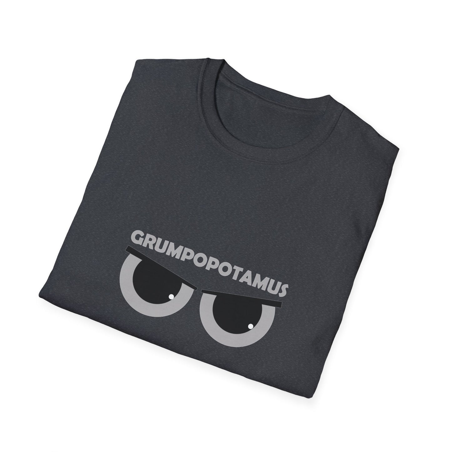 Grumpy Grumpopotamus Poly Blend Crew Neck T-Shirt