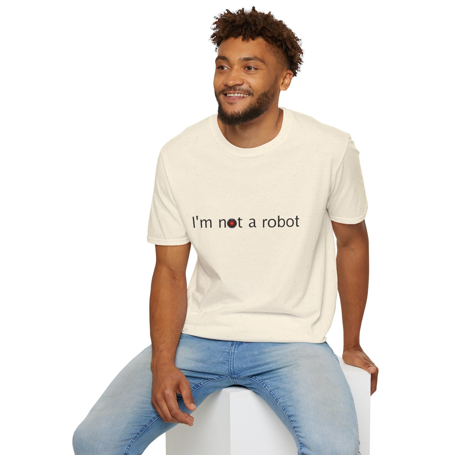I'm Not a Robot Poly Blend Crew Neck T-Shirt