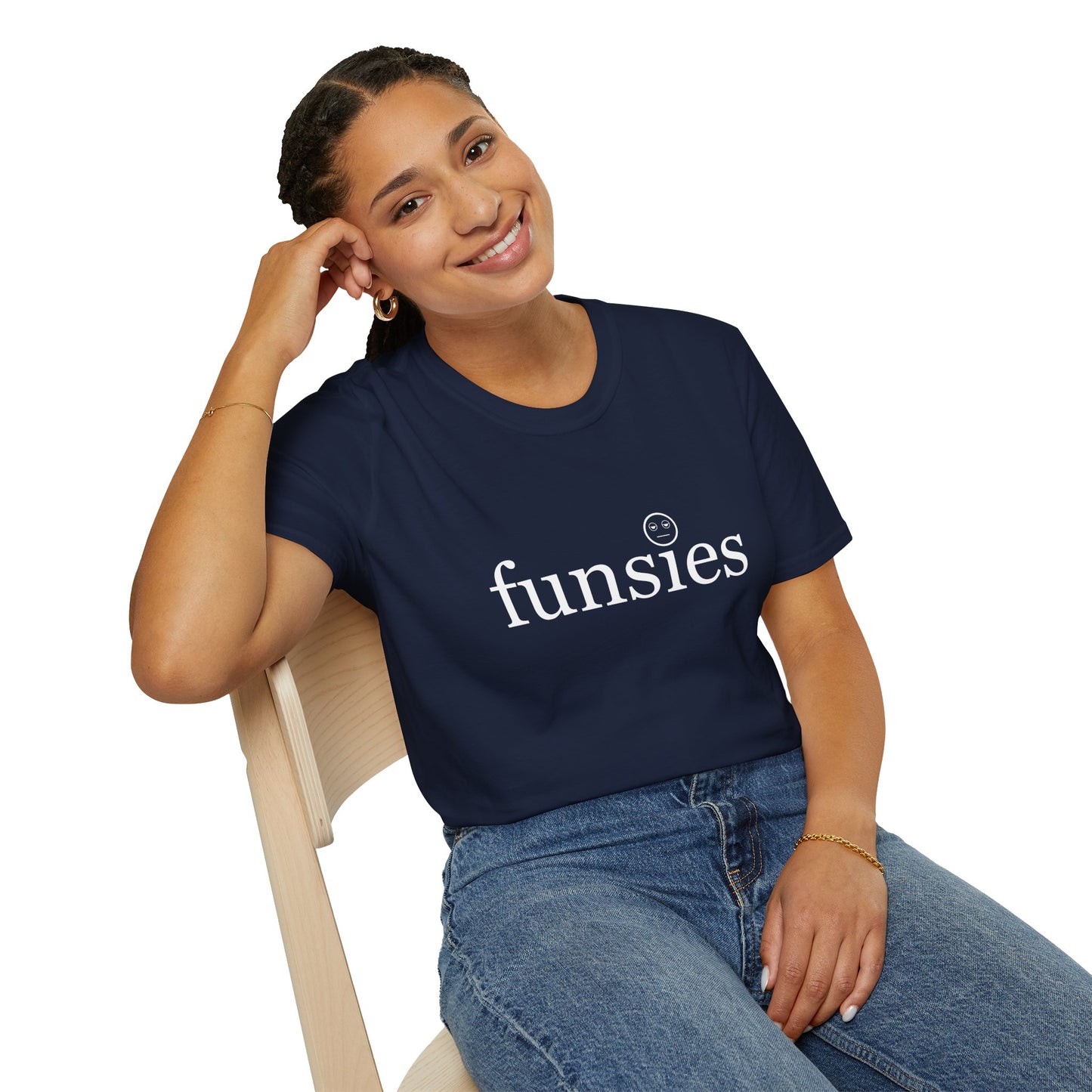 Funsies Poly Blend Crew Neck T-Shirt - Fun Graphic Tee for Casual Wear