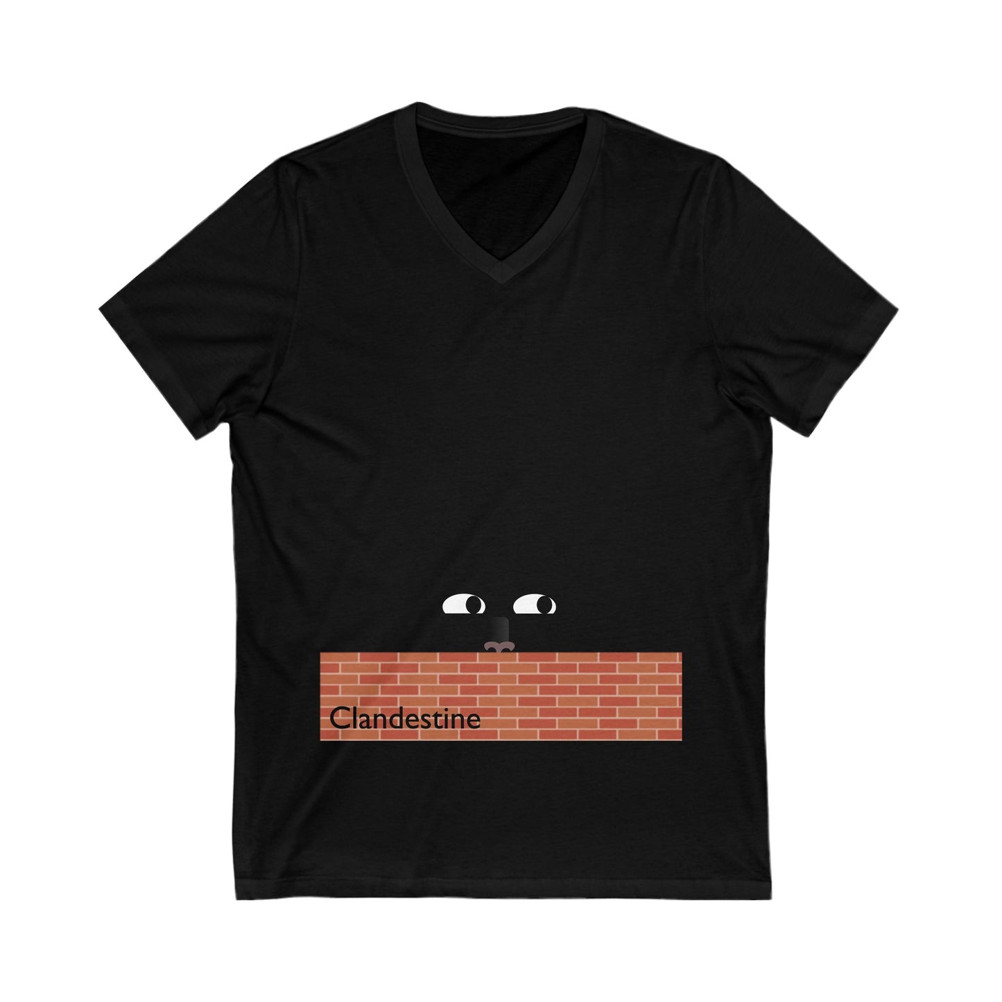 Clandestine Cat V-Neck Tee