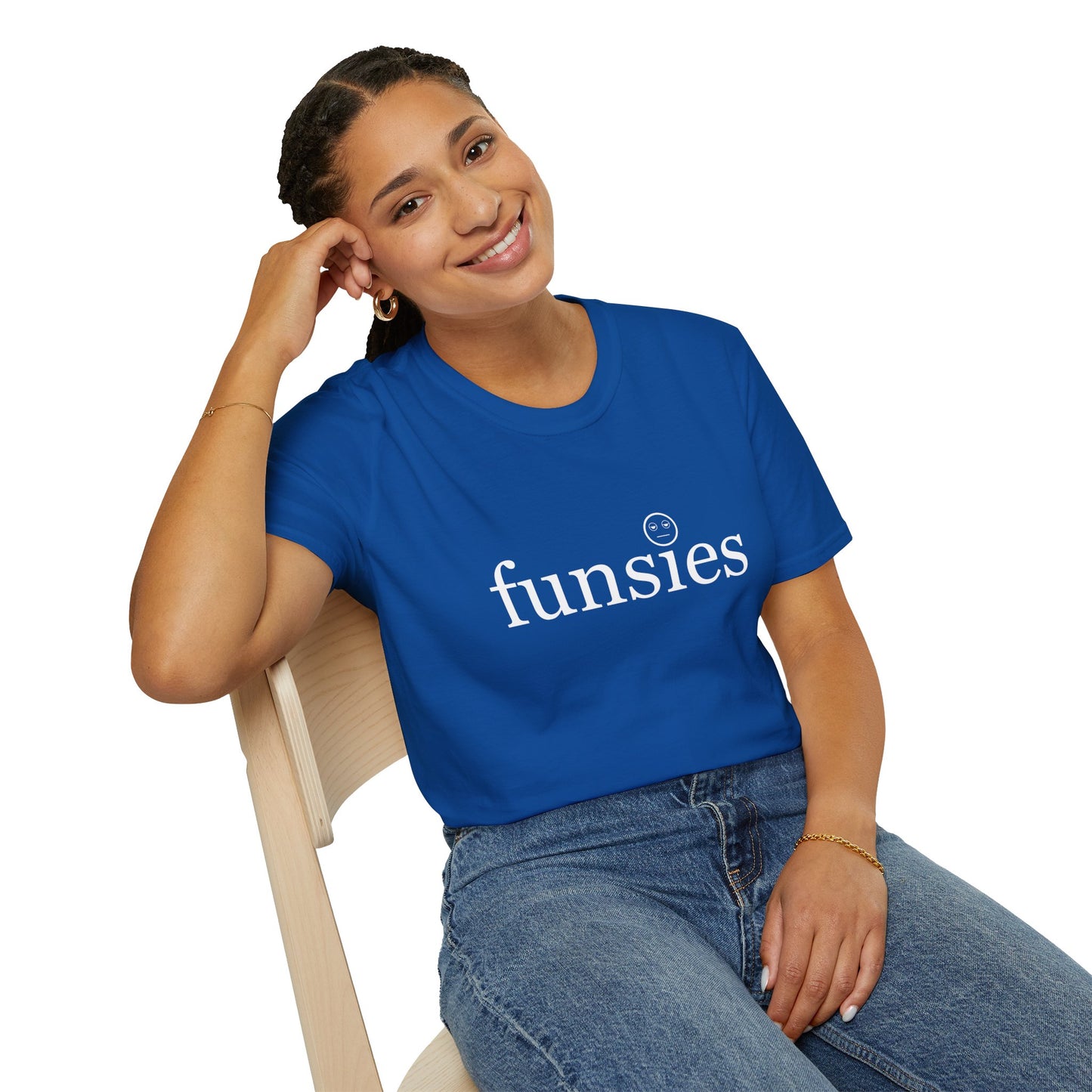 Funsies Poly Blend Crew Neck T-Shirt - Fun Graphic Tee for Casual Wear