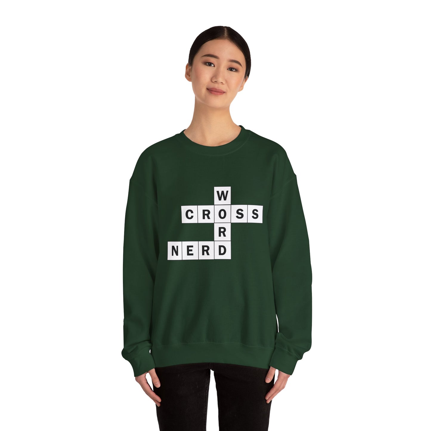 Crossword Nerd Crewneck Sweatshirt - Perfect for Word Game Lovers