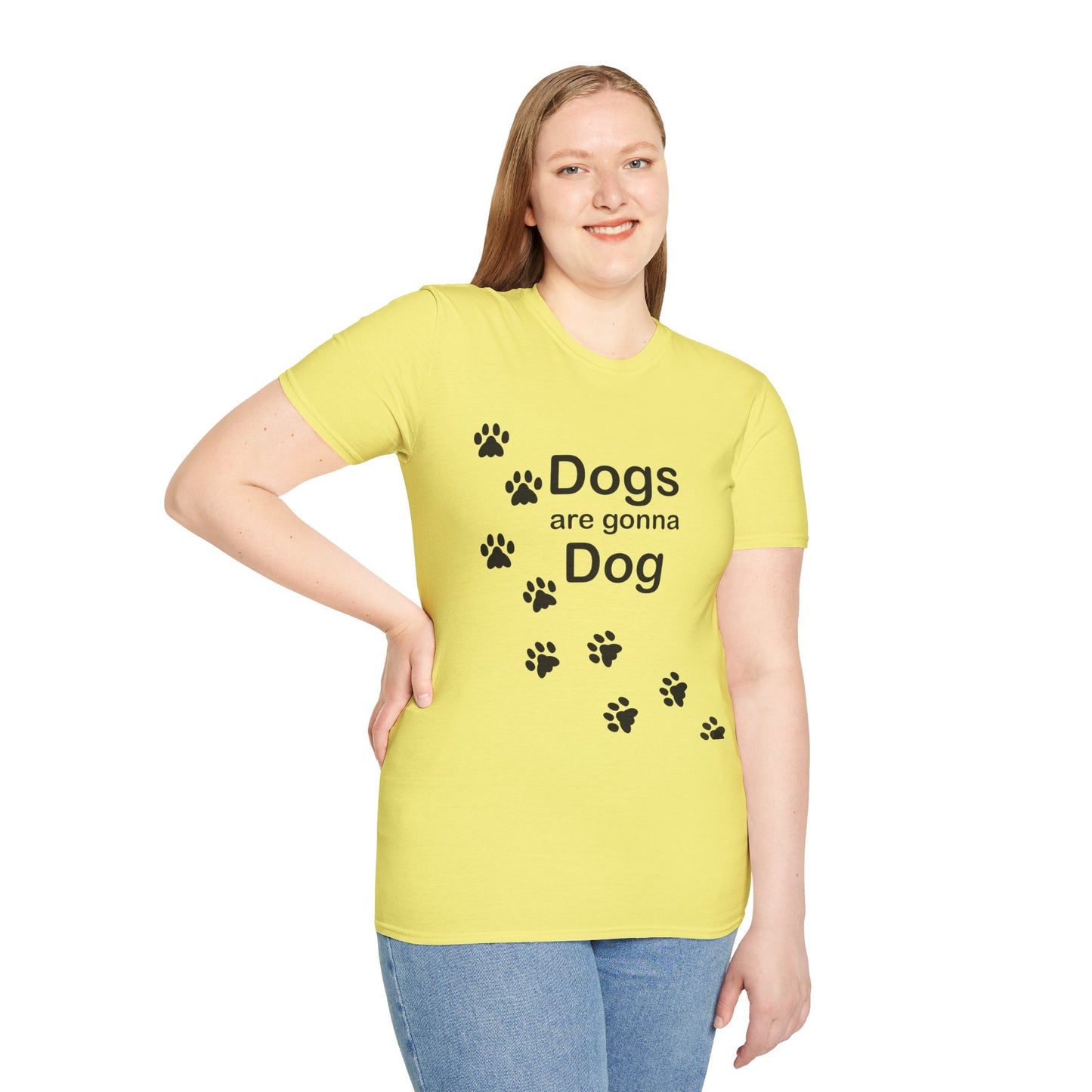 Dogs Are Gonna Dog Poly Blend Crew Neck T-Shirt