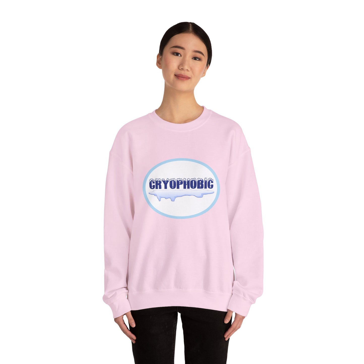 Cryophobic Crewneck Sweatshirt - Cool Graphic for Cold Weather Haters