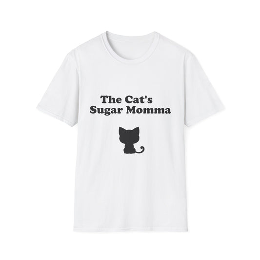 The Cat's Sugar Momma Poly Blend Crew Neck T-Shirt - Perfect for Cat Lovers
