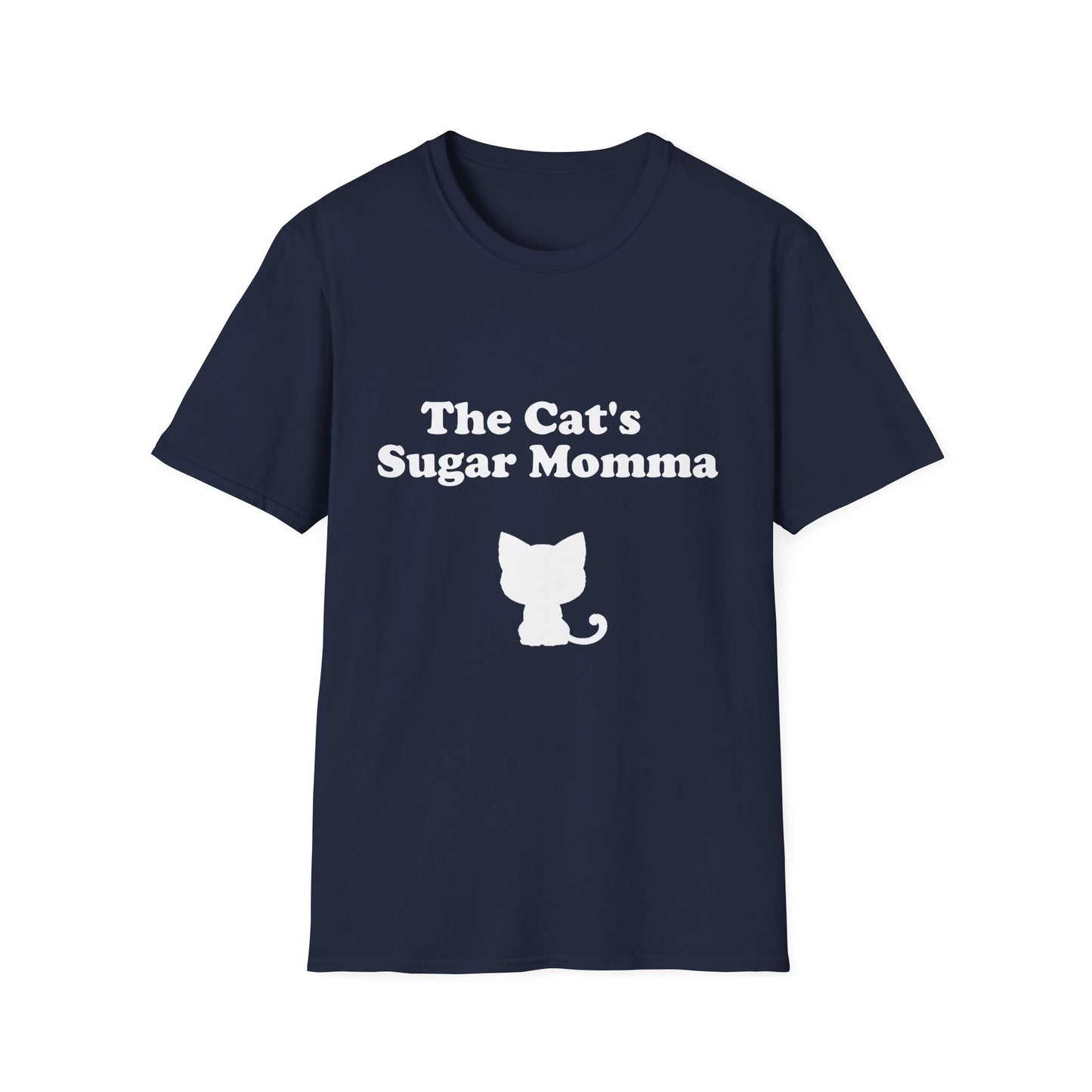 The Cat's Sugar Momma Poly Blend Crew Neck T-Shirt - Perfect for Cat Lovers