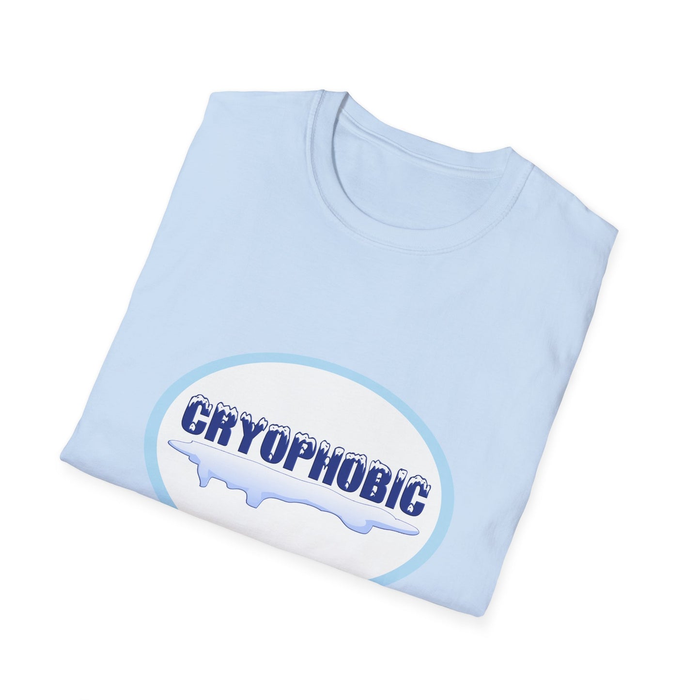 Cryophobic Poly Blend Crew Neck T-Shirt - Cool Graphic for Cold weather Haters