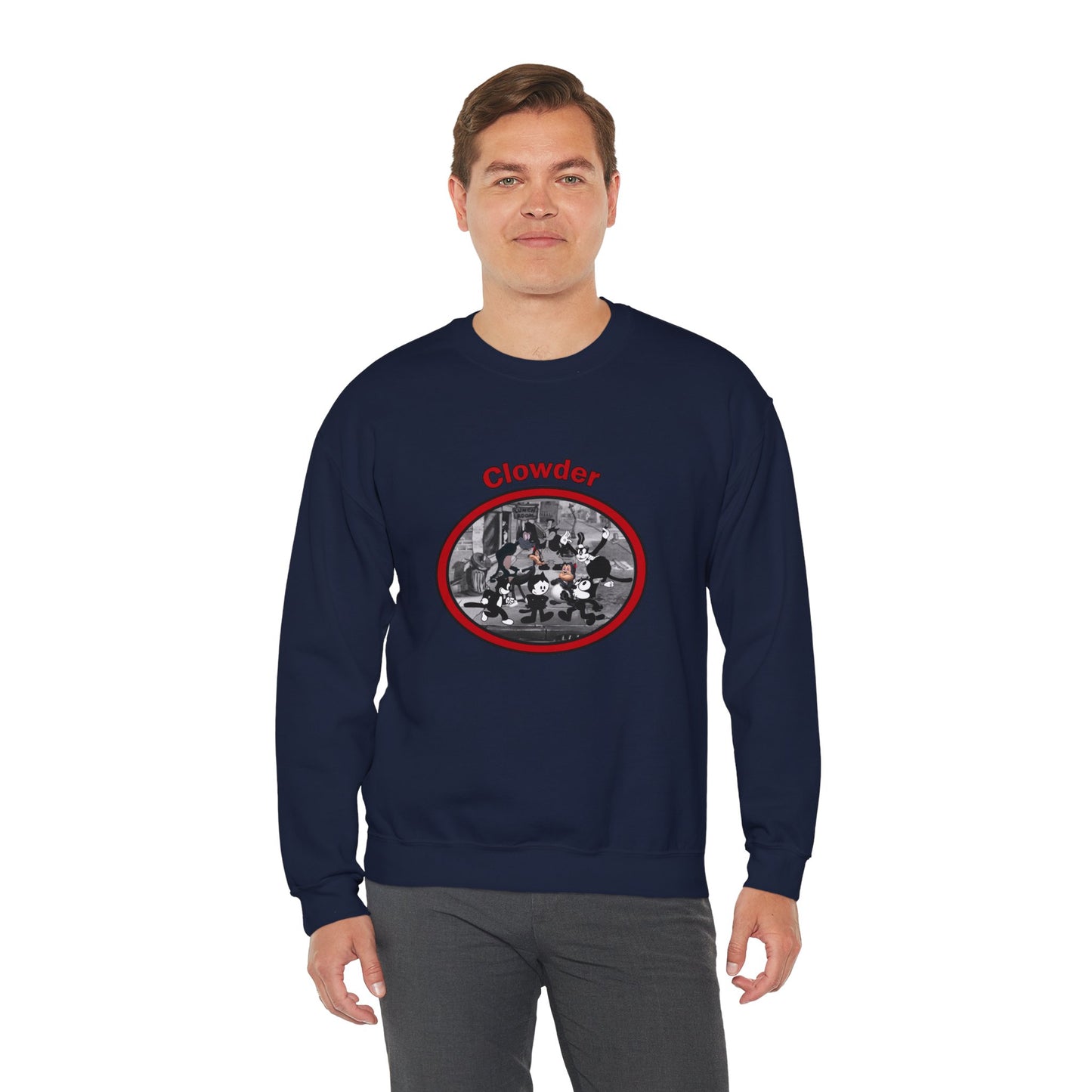 Clowder Crewneck Sweatshirt - Cozy Pullover with vintage design