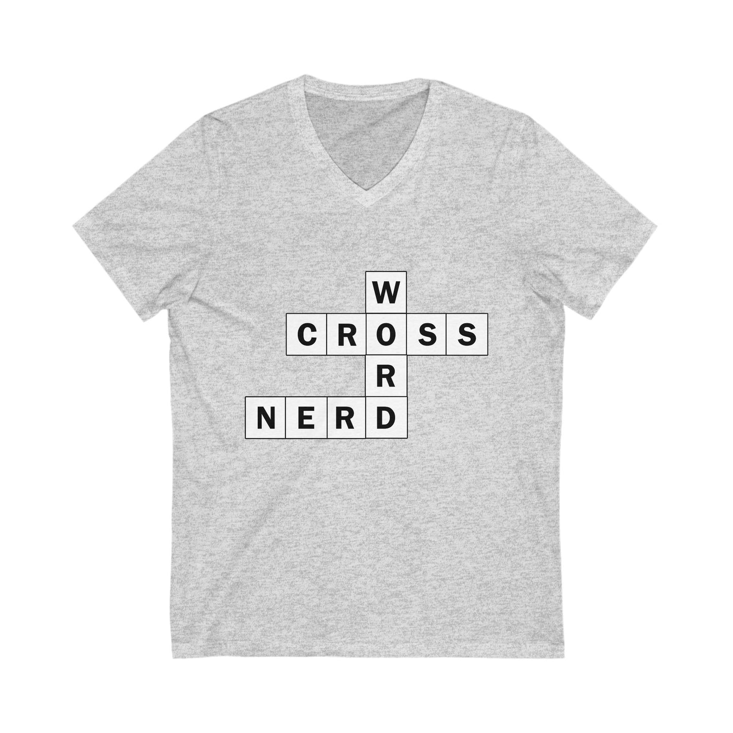 Crossword Nerd V-Neck Tee - Perfect for Word Game Lovers