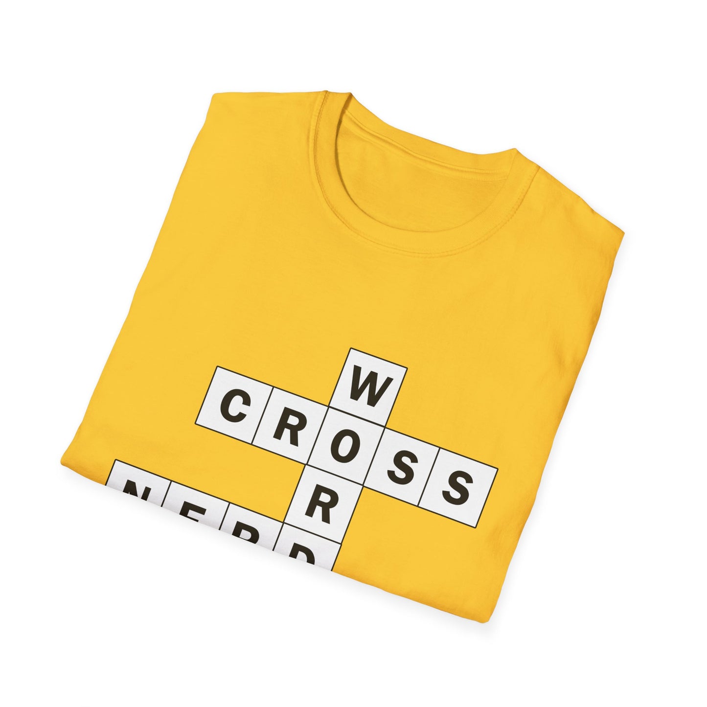 Crossword Nerd Poly Blend Crew Neck T-Shirt - Perfect for Word Game Lovers