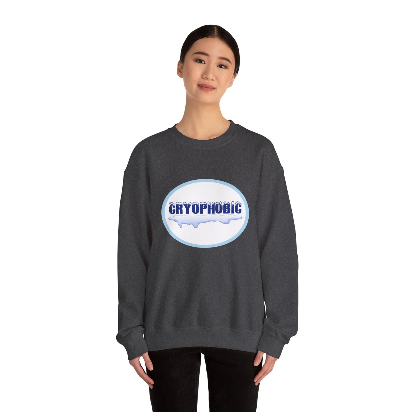 Cryophobic Crewneck Sweatshirt - Cool Graphic for Cold Weather Haters