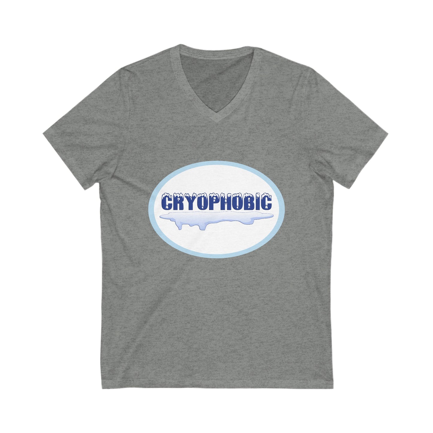 Cryophobic V-Neck Tee - Cool Graphic for Cold Weather Haters