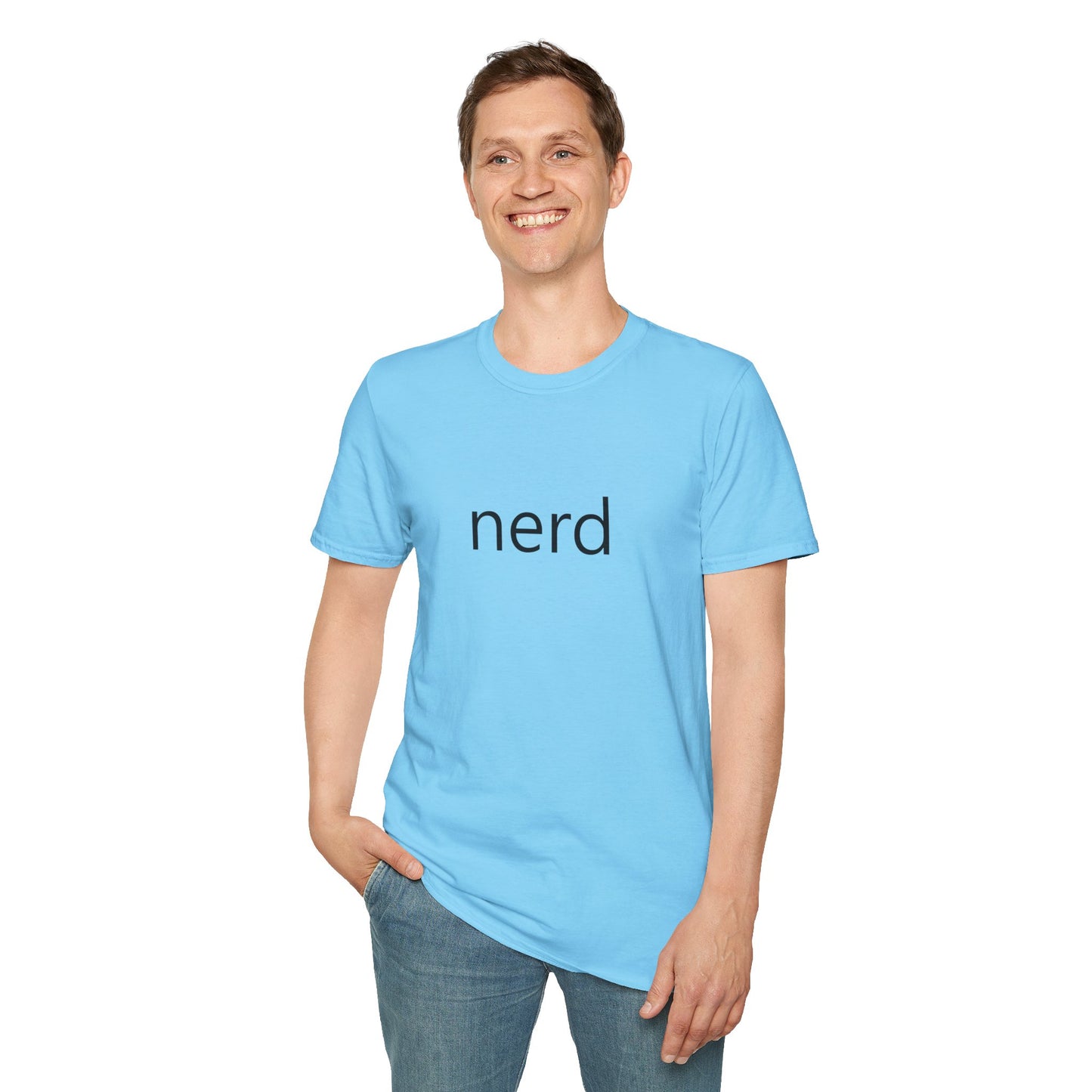 nerd Poly Blend Crew Neck T-Shirt