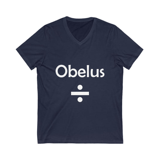 Obelus V-Neck Tee - Perfect  for Math Lovers and Teachers