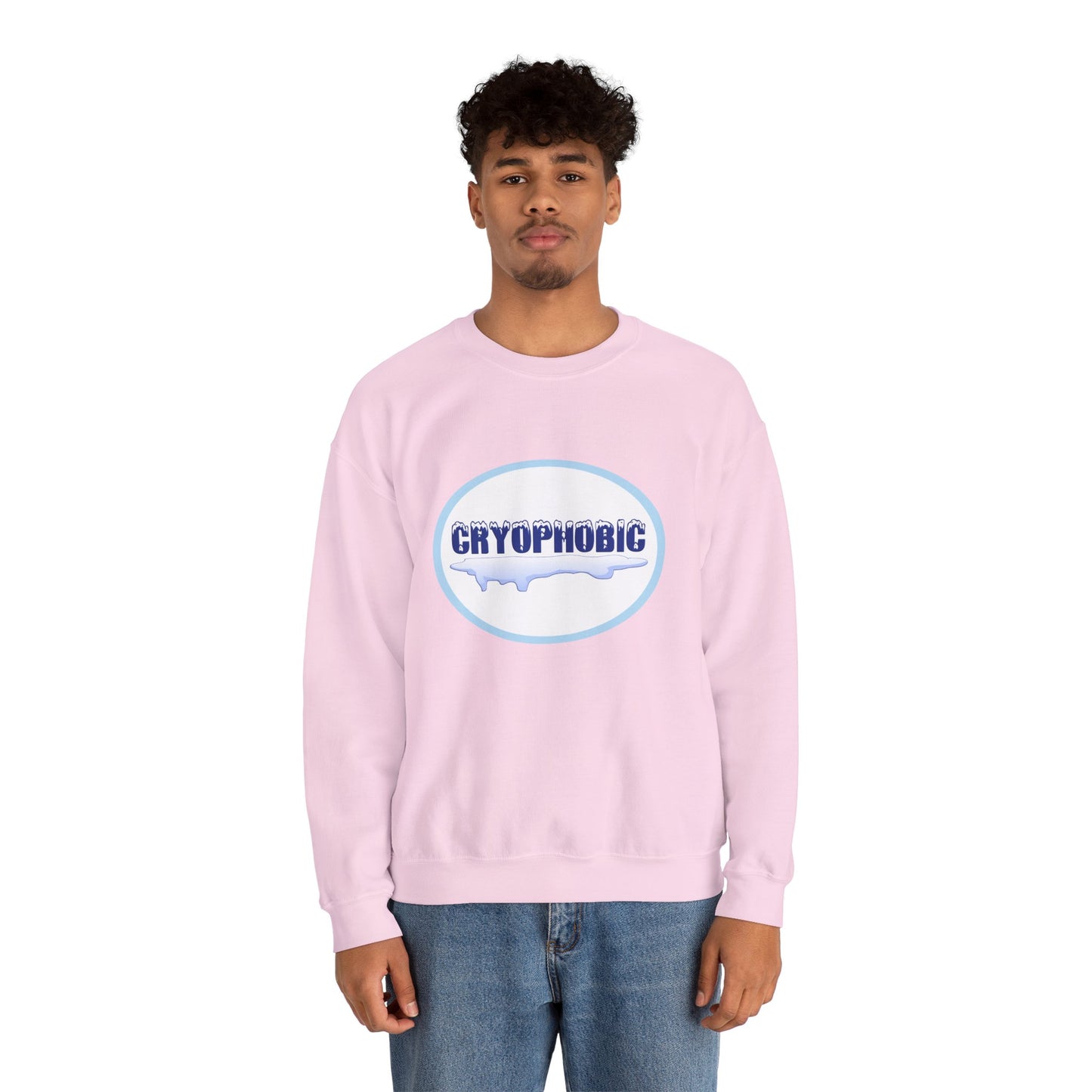 Cryophobic Crewneck Sweatshirt - Cool Graphic for Cold Weather Haters