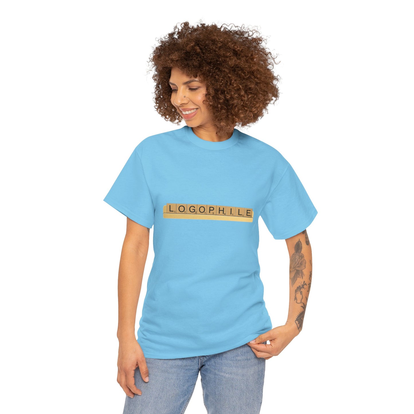 Logophile Heavy Cotton Crew Neck Tee - Perfect for Word Lovers and Book Worms
