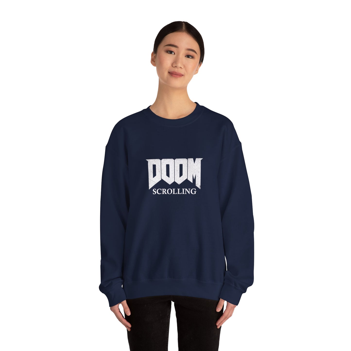 Doom Scrolling Crewneck Sweatshirt - Cozy and Comfy for Casual Days