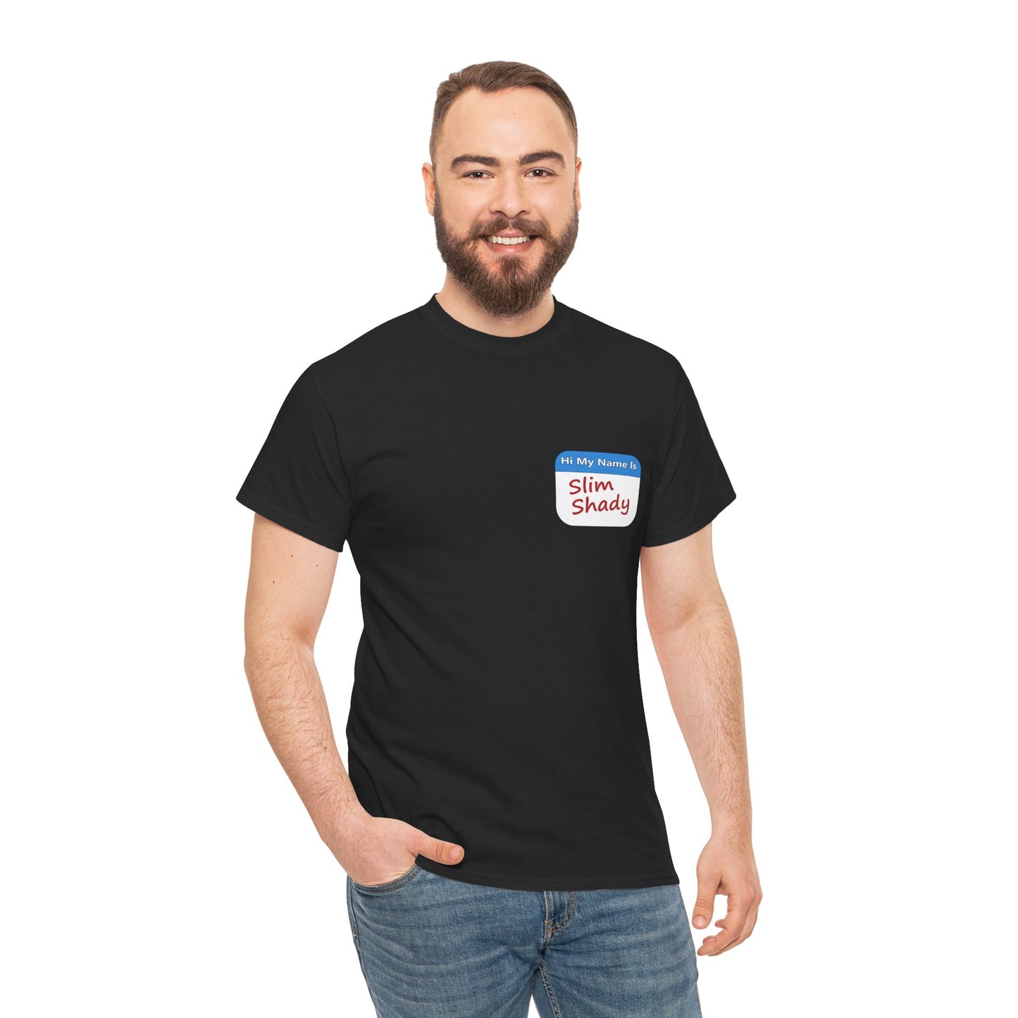 Shady Nametag Heavy Cotton Crew Neck T-Shirt