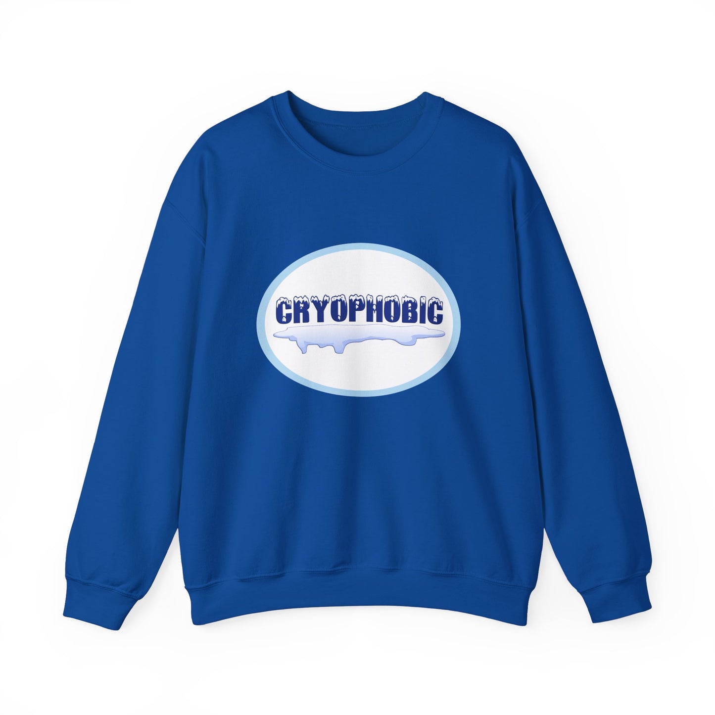 Cryophobic Crewneck Sweatshirt - Cool Graphic for Cold Weather Haters