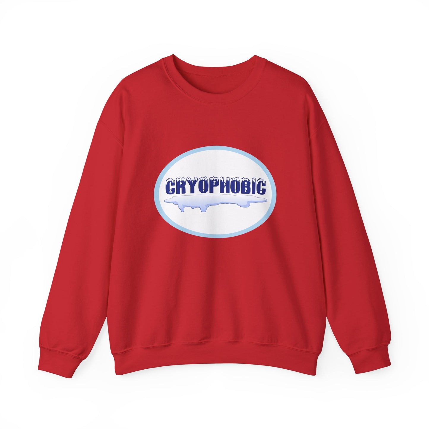 Cryophobic Crewneck Sweatshirt - Cool Graphic for Cold Weather Haters
