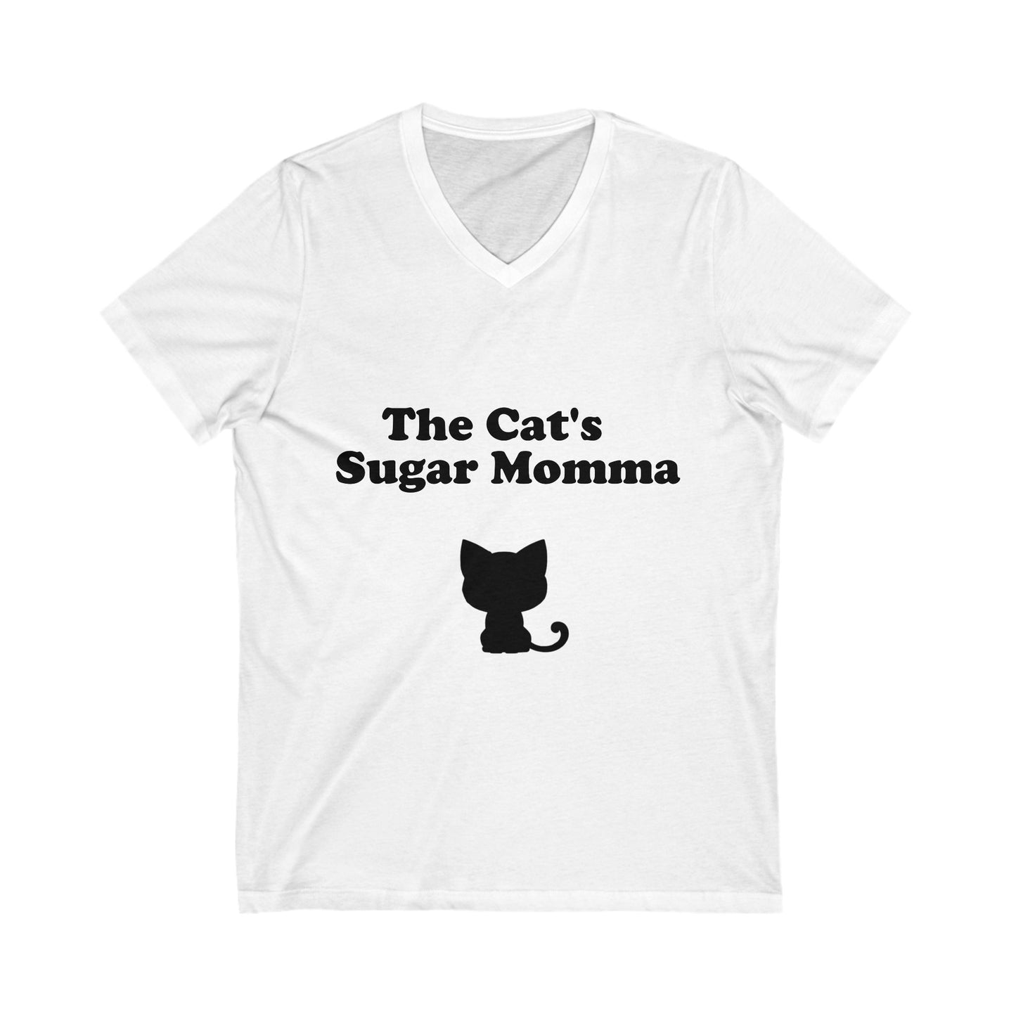The Cat's Sugar Momma V-Neck Tee - Perfect Gift for Cat Lovers