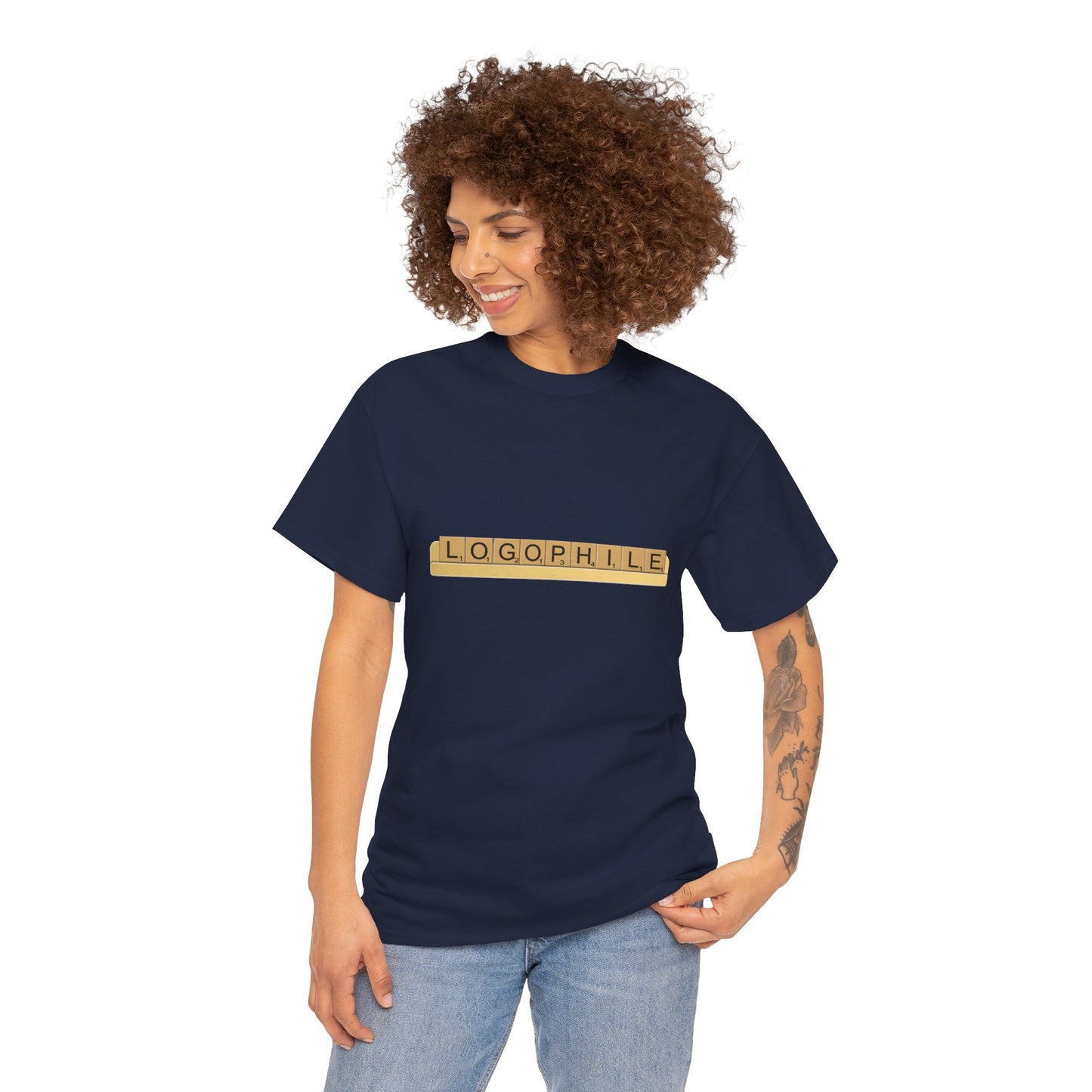 Logophile Heavy Cotton Crew Neck Tee - Perfect for Word Lovers and Book Worms