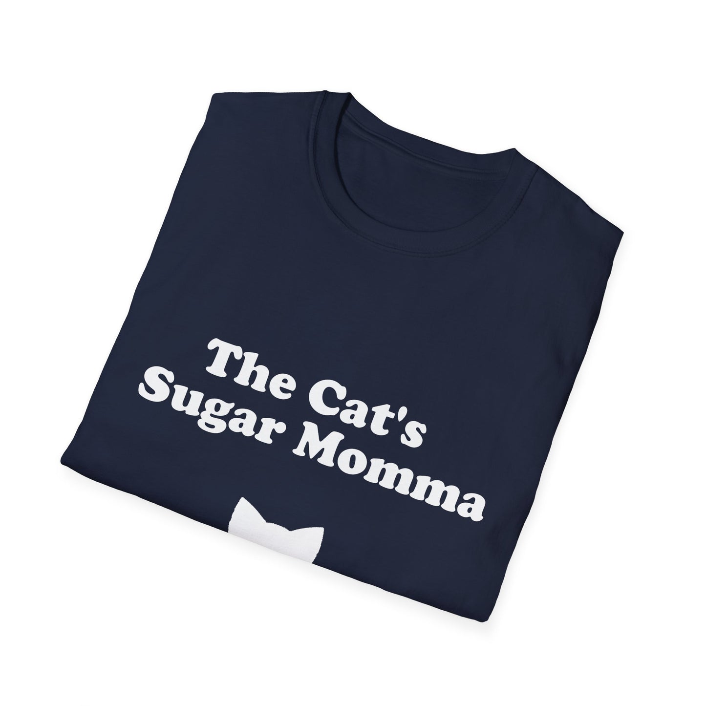 The Cat's Sugar Momma Poly Blend Crew Neck T-Shirt - Perfect for Cat Lovers