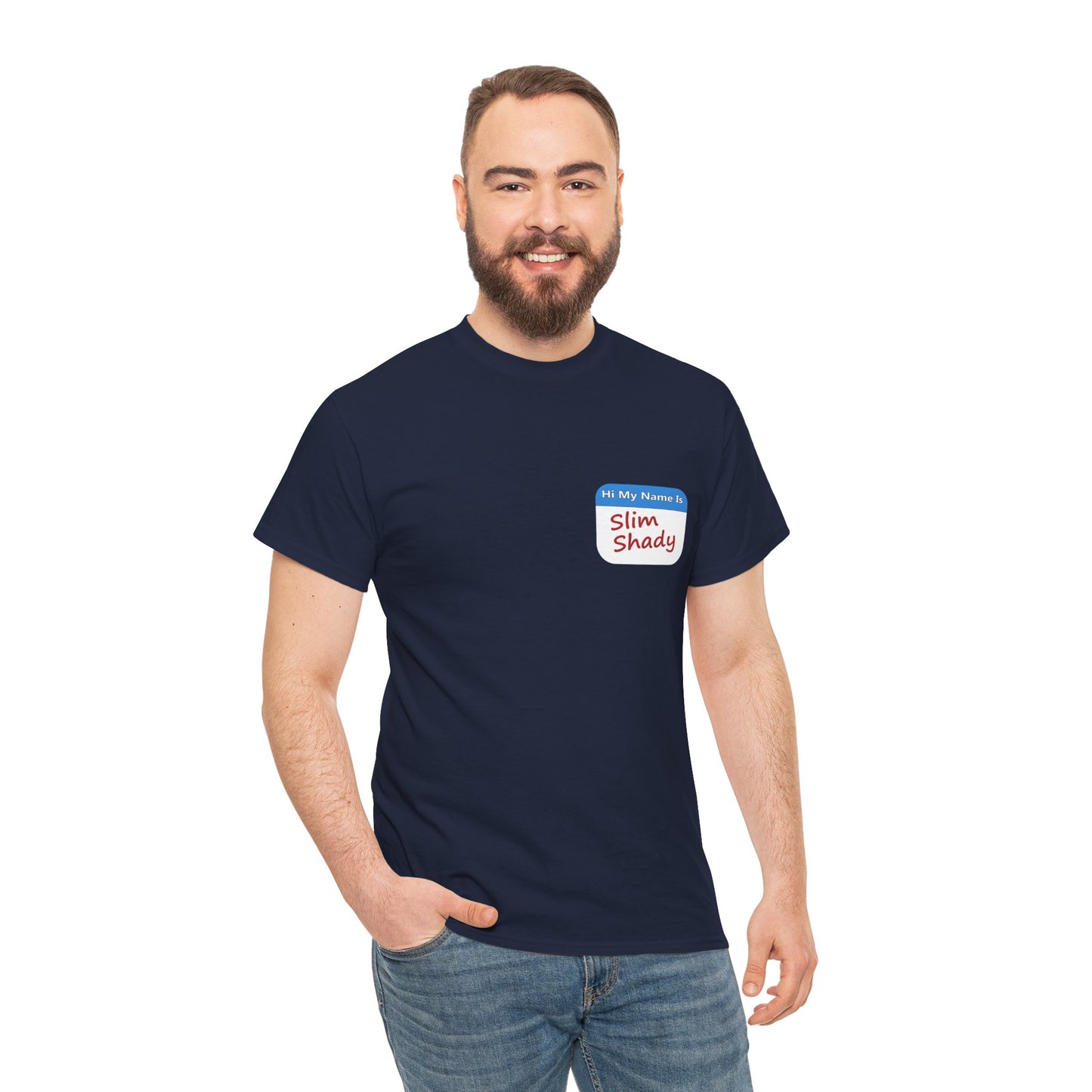 Shady Nametag Heavy Cotton Crew Neck T-Shirt